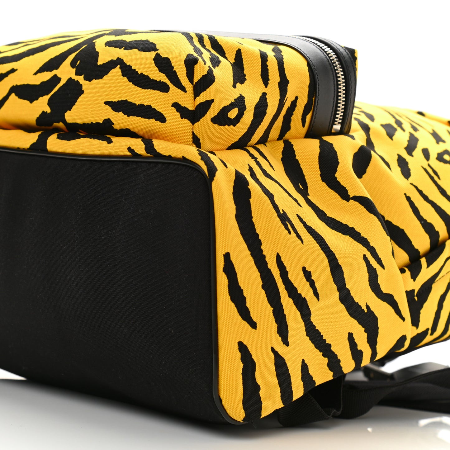 Canvas Zebra Print City Backpack Yellow Black