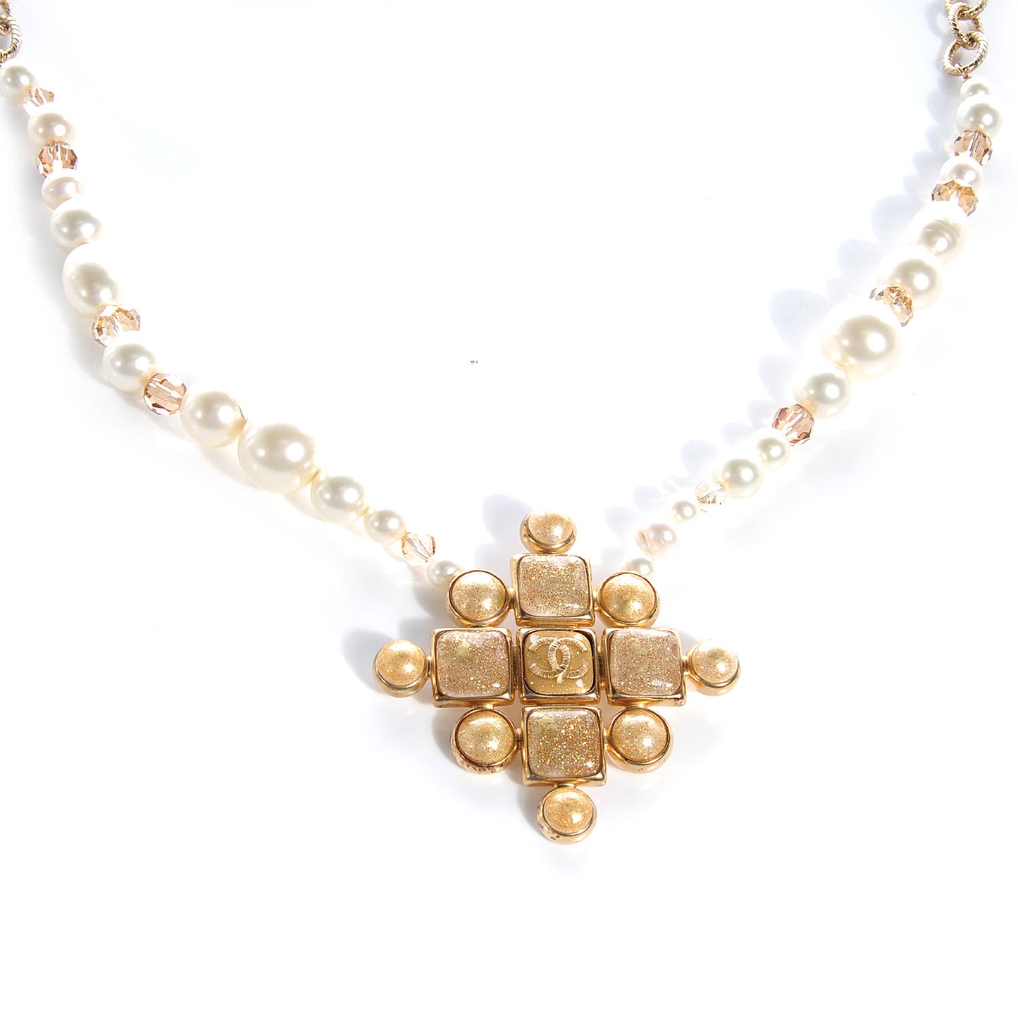 Pearl Gripoix Necklace Gold