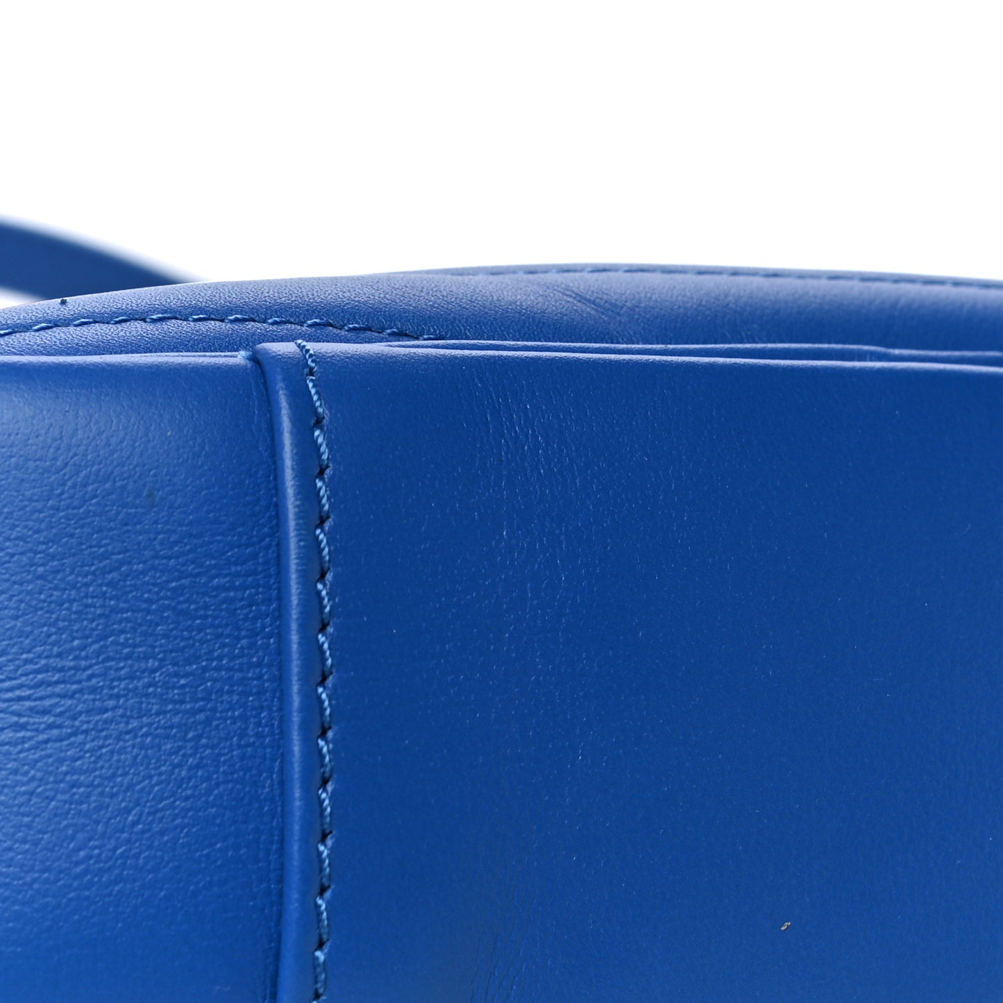 Calfskin New Wave Camera Bag Bleu Neon