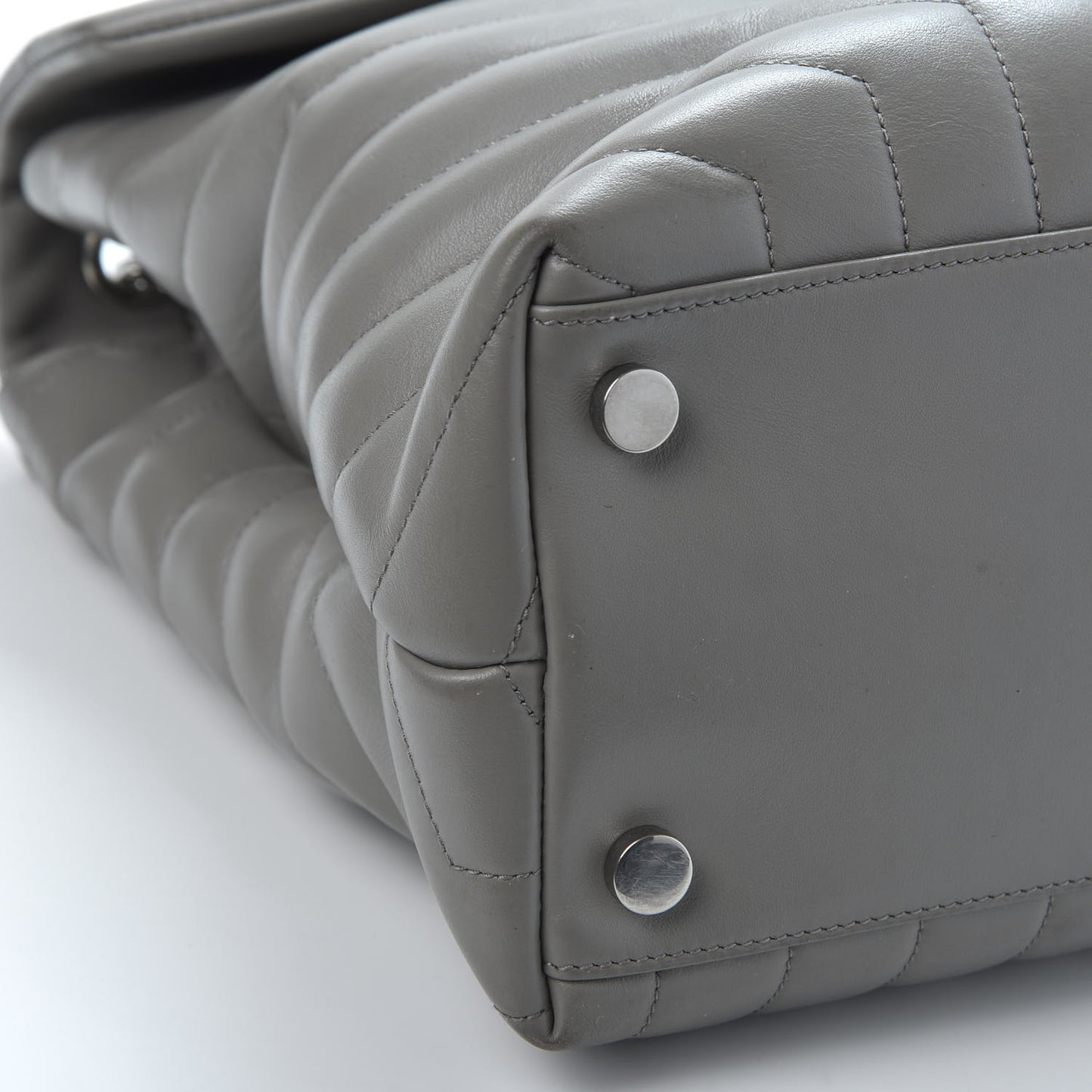 Calfskin Y Quilted Monogram Large Loulou Chain Satchel Earth