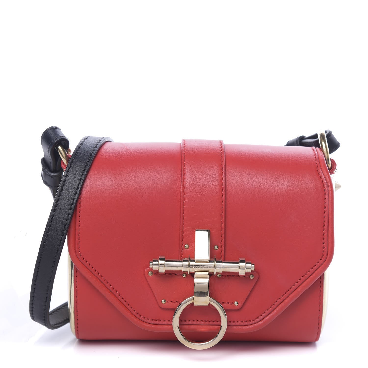 Givenchy Calfskin Small Obsedia Shoulder Bag Red Gold 1 of 9