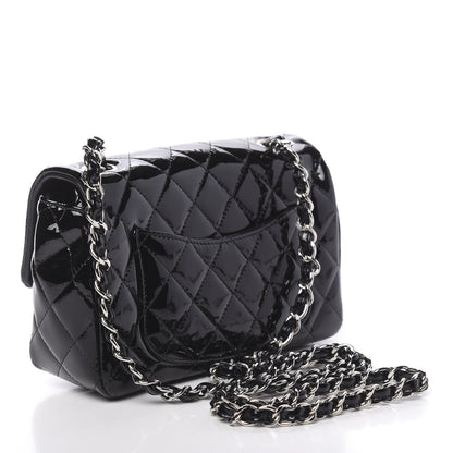 Chanel Patent Calfskin Quilted Mini Rectangular Flap Black 3 of 10