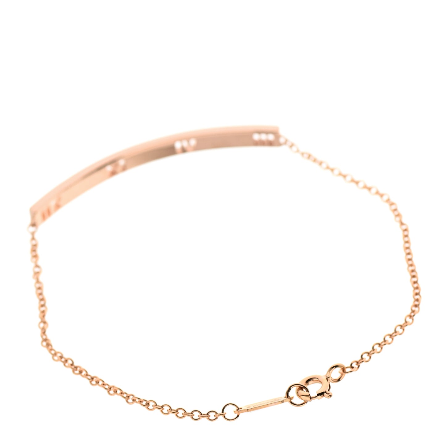 18K Rose Gold Diamond Atlas Bar Pierced Bracelet