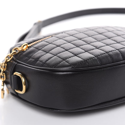Celine Calfskin Quilted Small C Charm Bag Black 8 of 11
