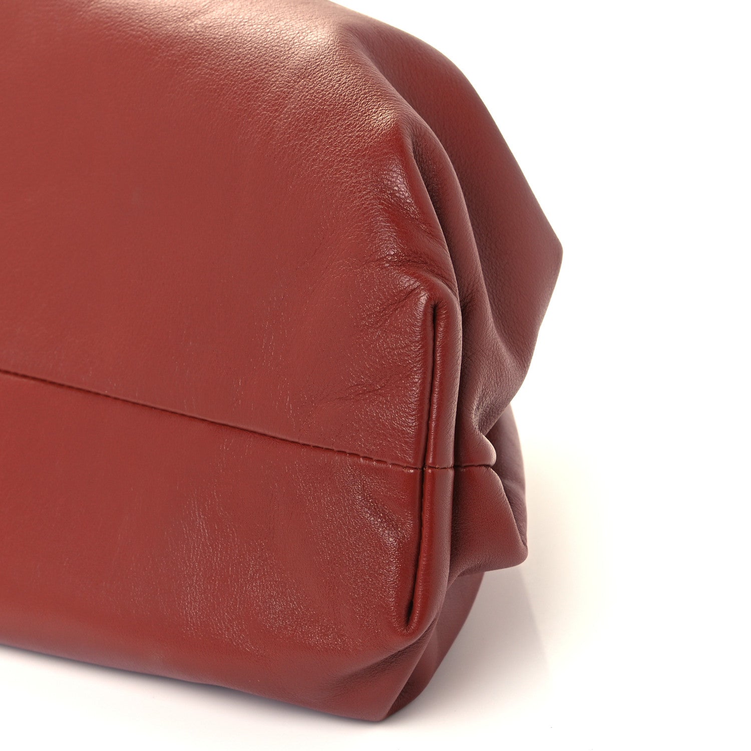 Bottega Veneta Smooth Butter Calf The Pouch Oversized Clutch Rust 11 of 11