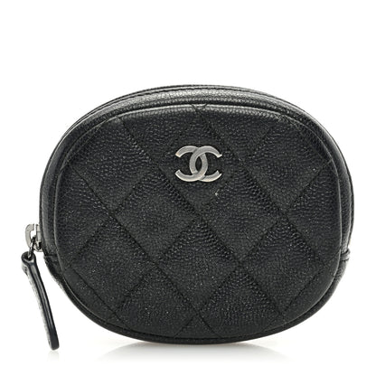 Chanel Caviar Quilted Zip Around Classic Coin Purse Black 1 of 8