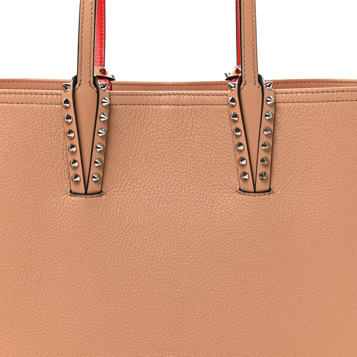 Calfskin Spikes East West Cabata Tote Nude