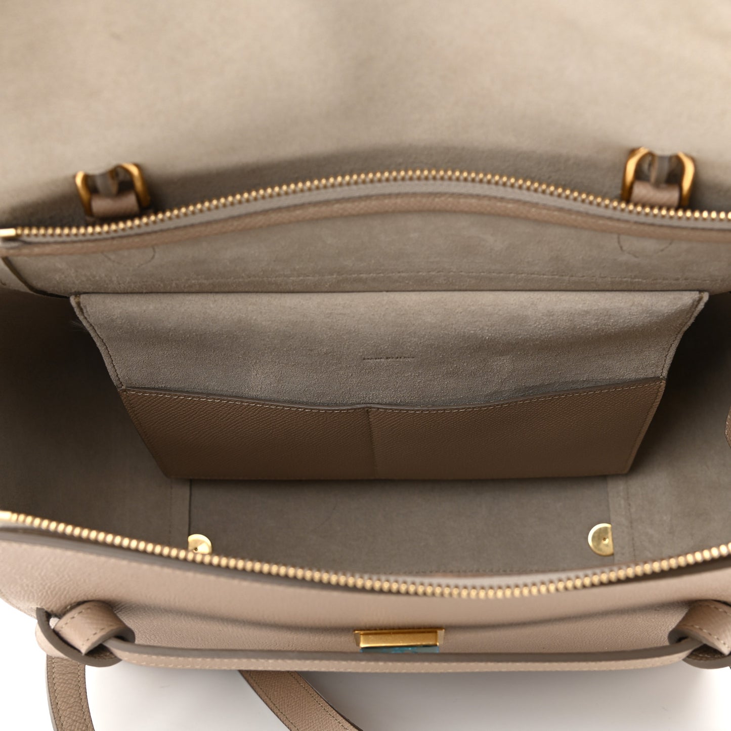 Grained Calfskin Mini Belt Bag Light Taupe