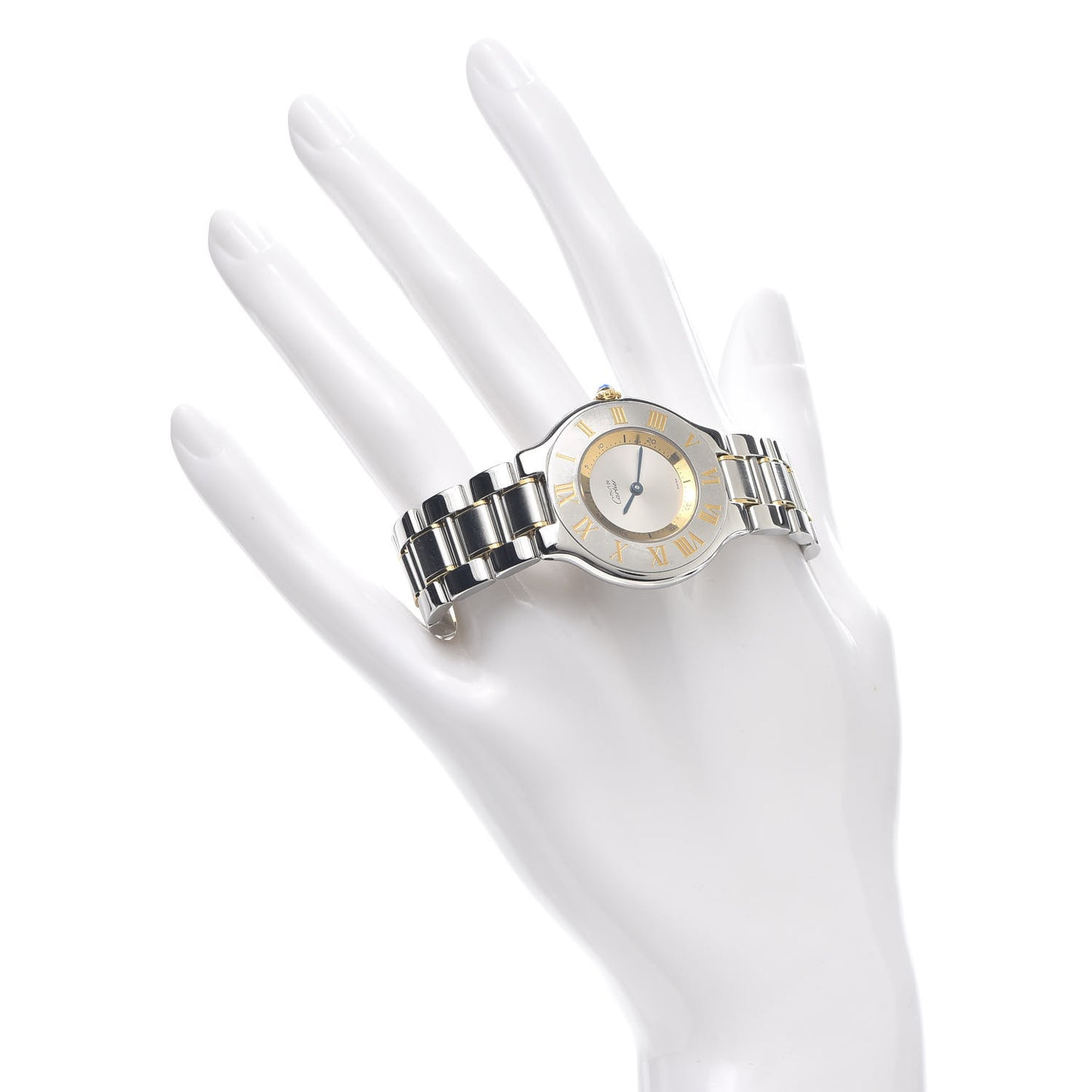 Stainless Steel 18K Yellow Gold 28mm Must De 21 Quartz Watch