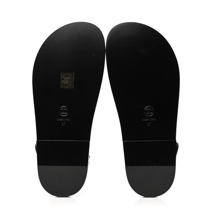 Chanel Grained Calfskin Velcro Dad Sandals 37 Black 4 of 4