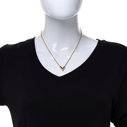 Louis Vuitton Essential V Necklace Gold 2 of 7