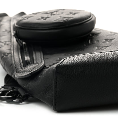 Louis Vuitton Calfskin Shadow Monogram Duo Slingbag Black 8 of 10