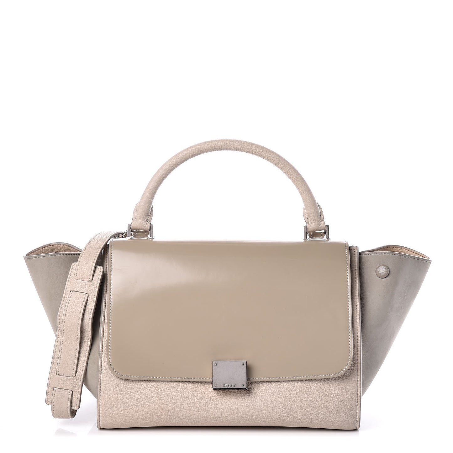 Spazzolato Calfskin Nubuck Small Trapeze Quartz