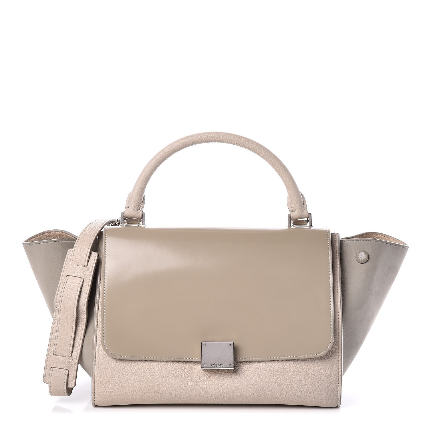Celine Spazzolato Calfskin Nubuck Small Trapeze Quartz 1 of 9