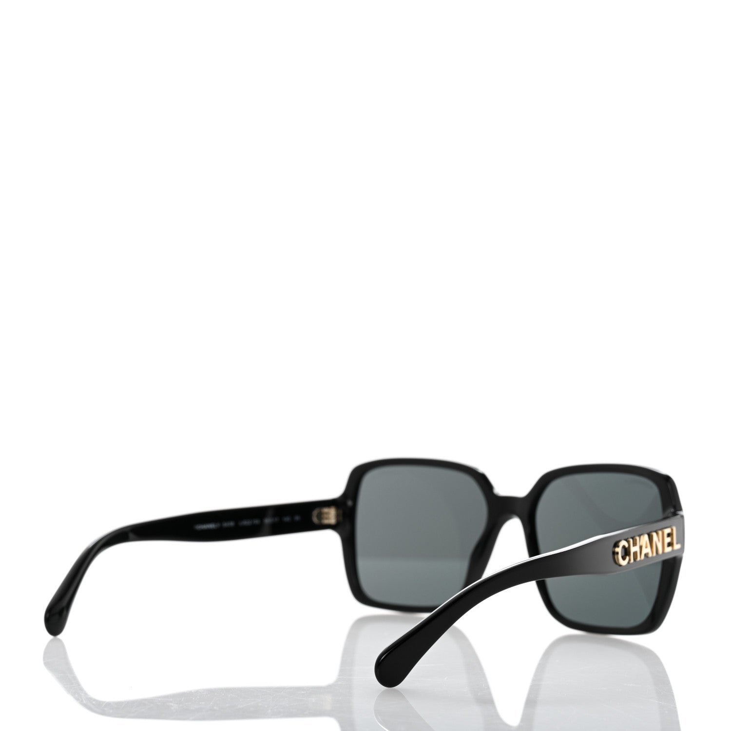 Chanel Acetate Polarized Square Sunglasses 5408 Black 4 of 8