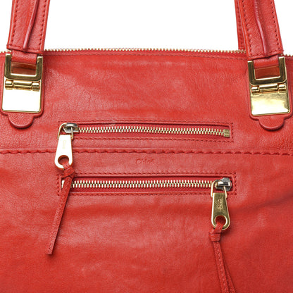 Chloe Lambskin Large Angie Shoulder Bag Red 11 of 12