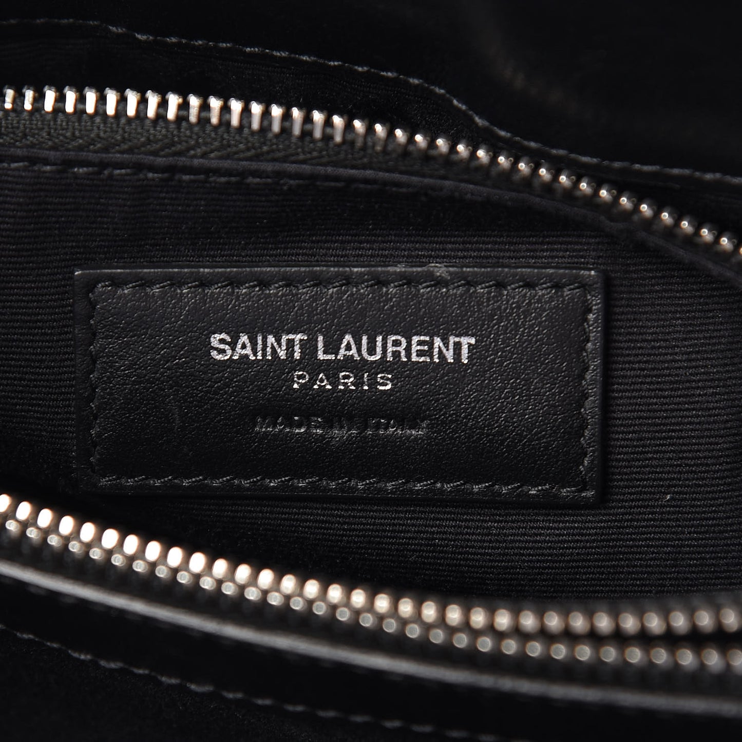 Calfskin Y Quilted Monogram Medium Loulou Chain Satchel Black