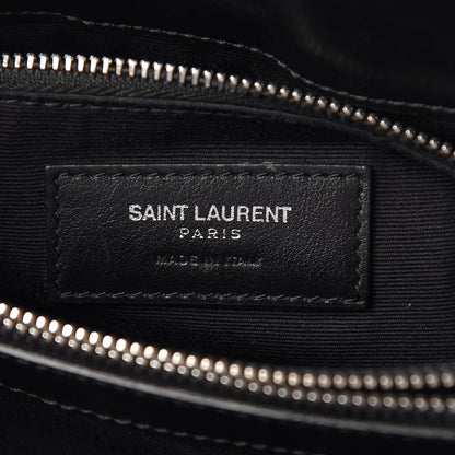 Saint Laurent Calfskin Y Quilted Monogram Medium Loulou Chain Satchel Black 9 of 11