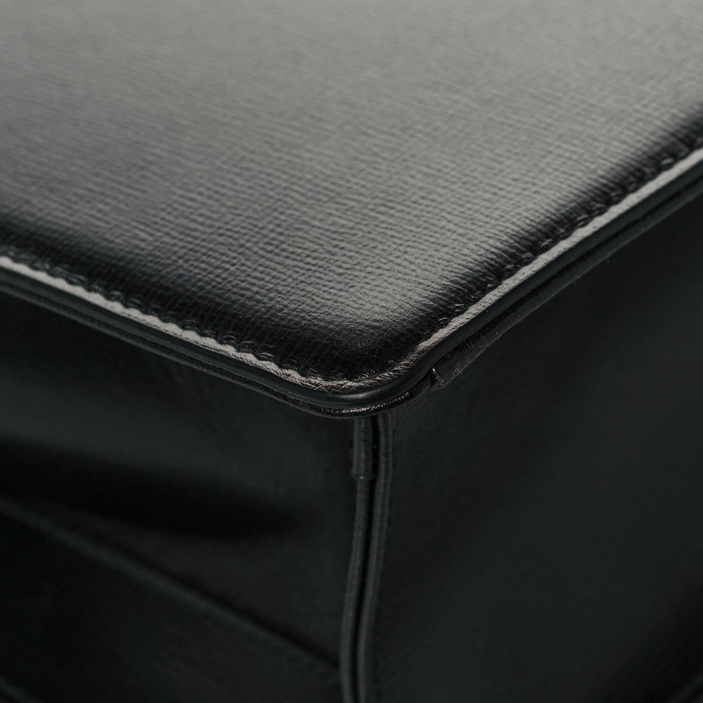 Textured Calfskin Medium Torchon GG Ring Shoulder Bag Black