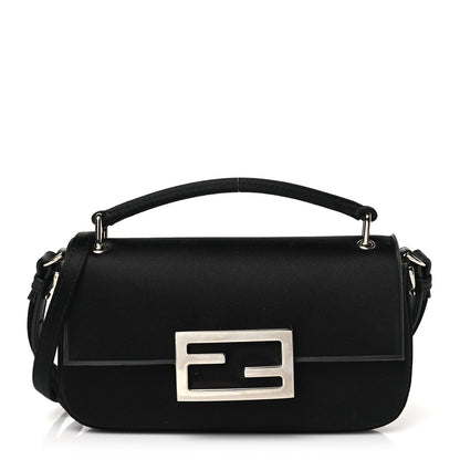 Fendi Silk Satin Phone Baguette Black 1 of 10