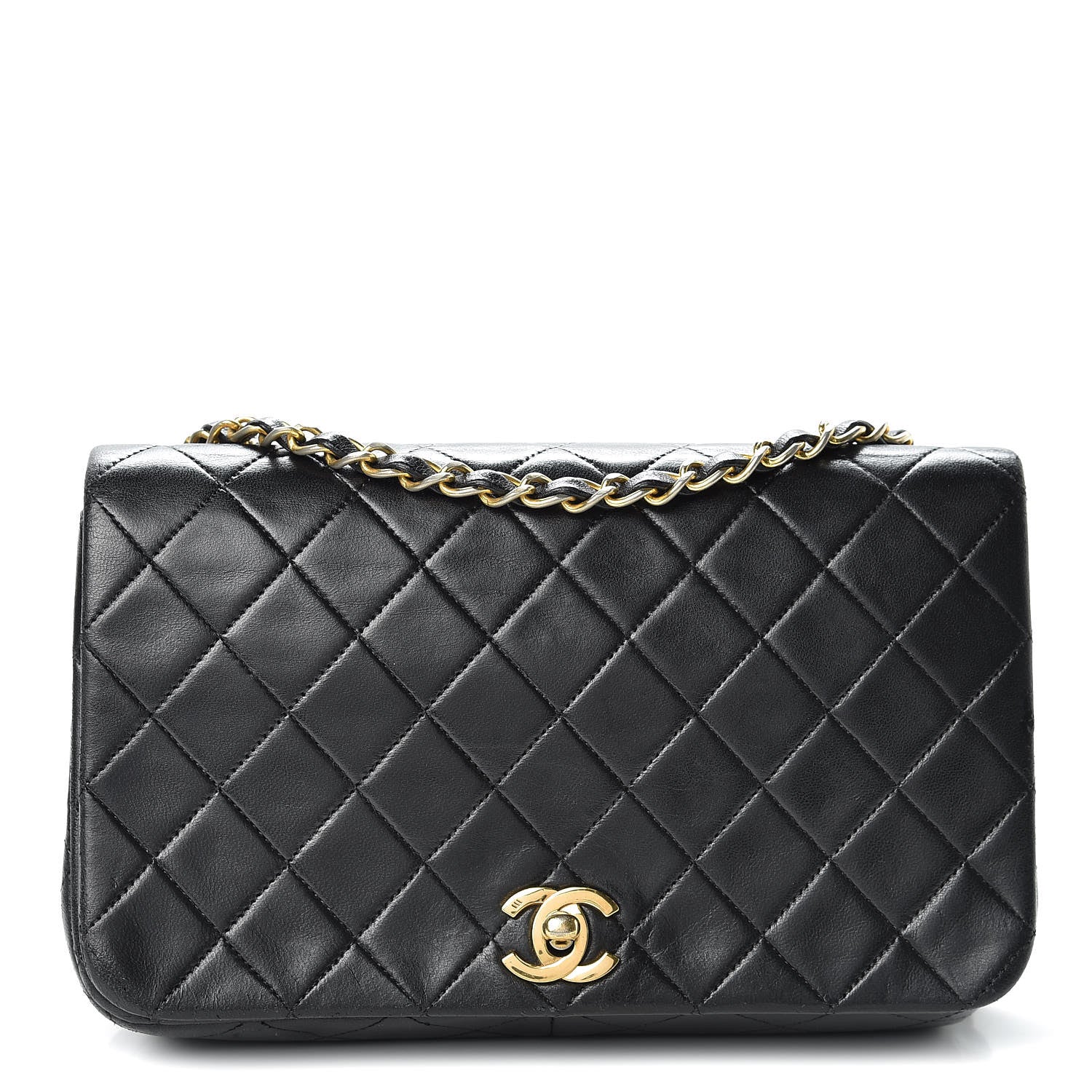 Chanel Lambskin Quilted Small Single Flap Black 1 of 21
