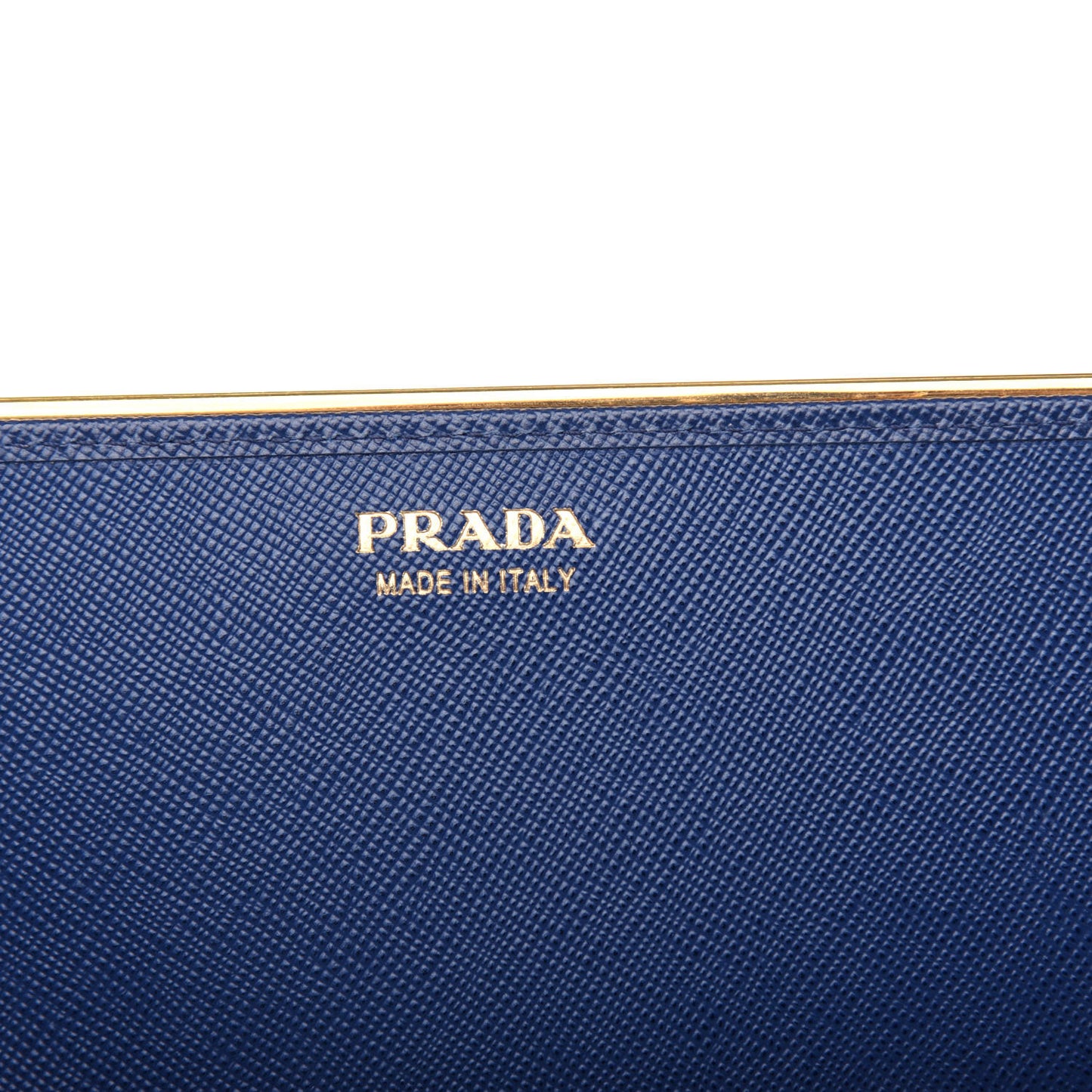 Saffiano Metal Bar Chain Wallet Bleuette