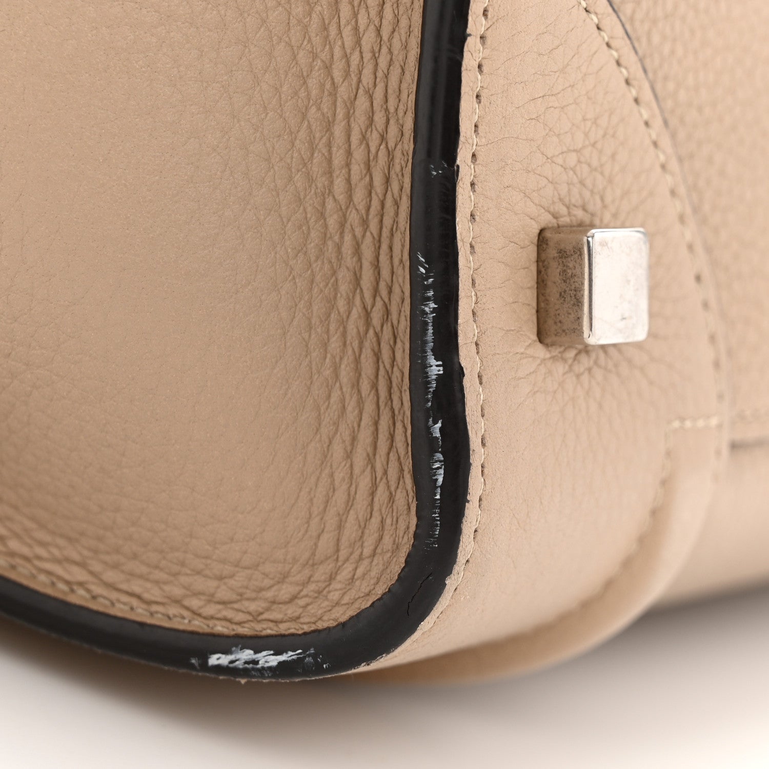 Celine Drummed Calfskin Mini Luggage Dune 10 of 12