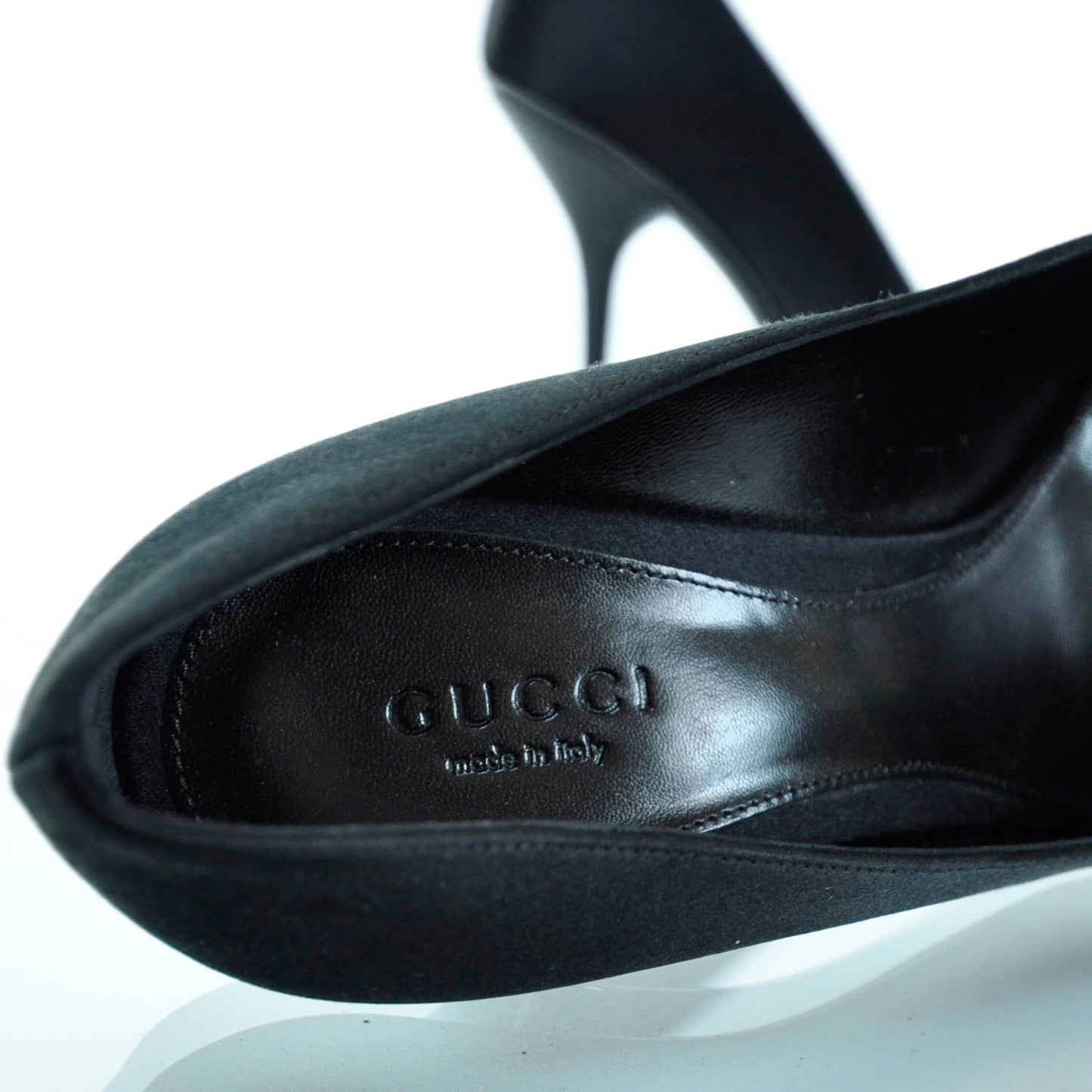 Satin Crystal Horsebit Hollywood Pumps 6.5 Black