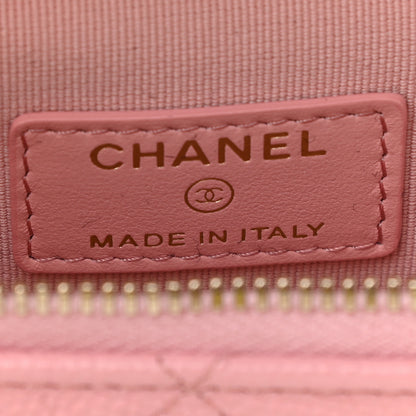 Chanel Caviar Quilted Small Handle With Care Vanity Case With Chain Pink 6 of 9