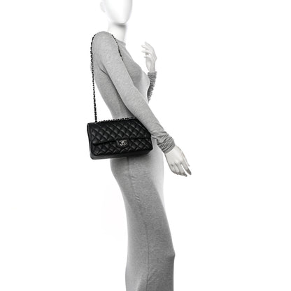 Chanel Caviar Quilted Medium Double Flap Black 2 of 13