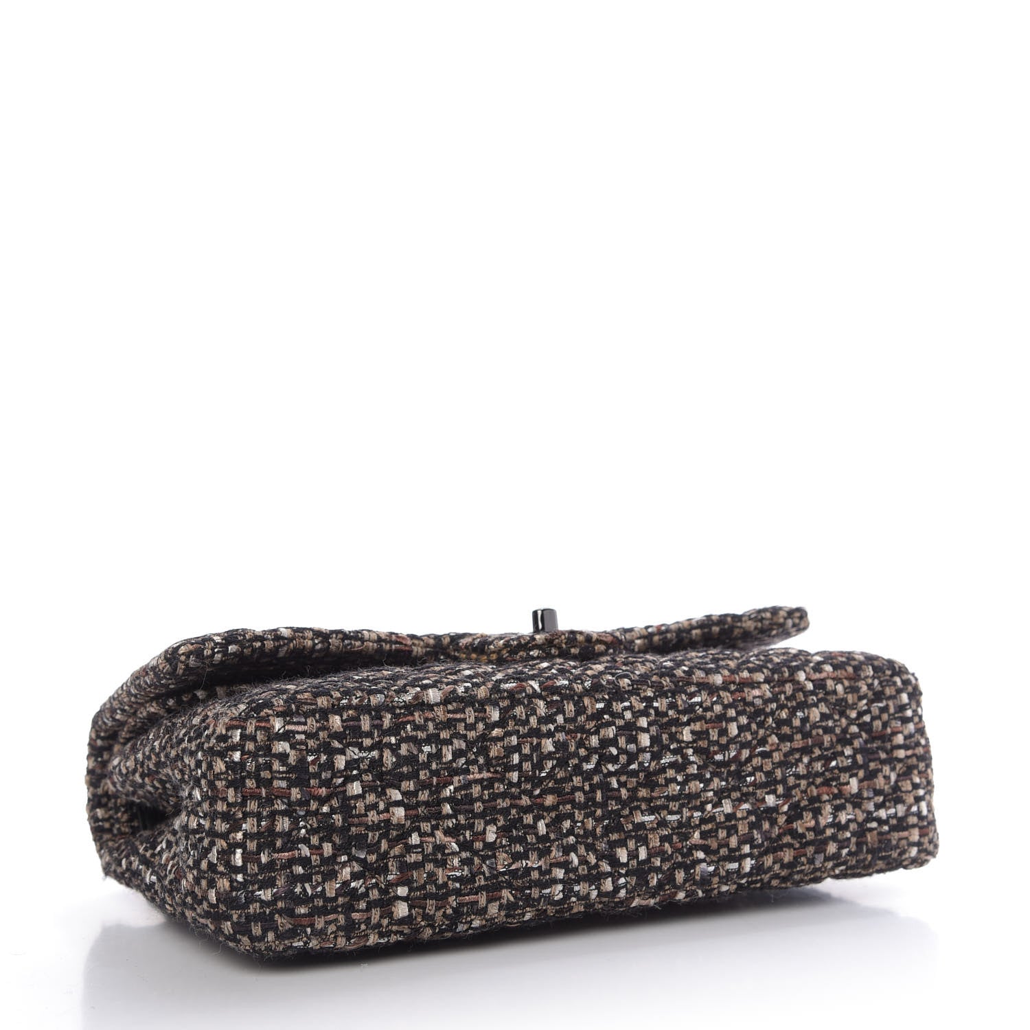 Chanel Tweed Quilted Medium Double Flap Brown 5 of 11