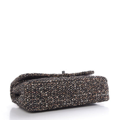 Chanel Tweed Quilted Medium Double Flap Brown 5 of 11