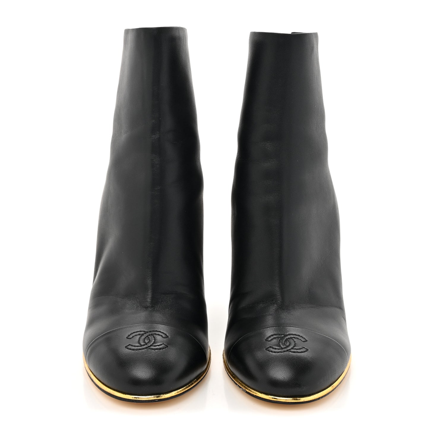 Lambskin Cap Toe Open Wedge 38 Black