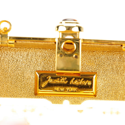 Judith Leiber Swarovski Crystal Minaudière Clutch Gold 6 of 6