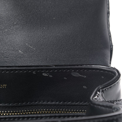 Saint Laurent Patent Y Quilted Monogram Toy Loulou Crossbody Bag Black 5 of 8