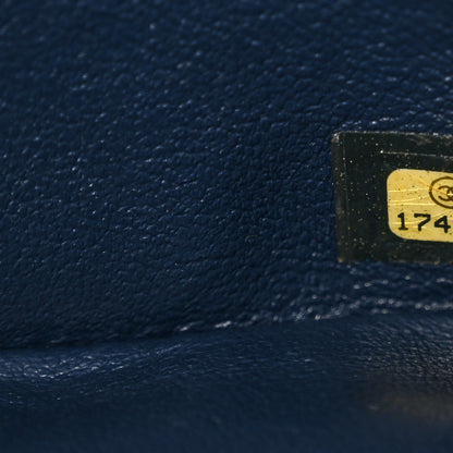 Chanel Patent Quilted Jumbo Double Flap Navy Blue 7 of 13