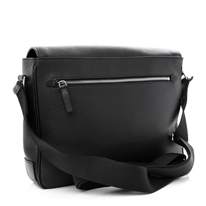 Burberry Grainy Calfskin Embossed Bruno Messenger Black 3 of 11