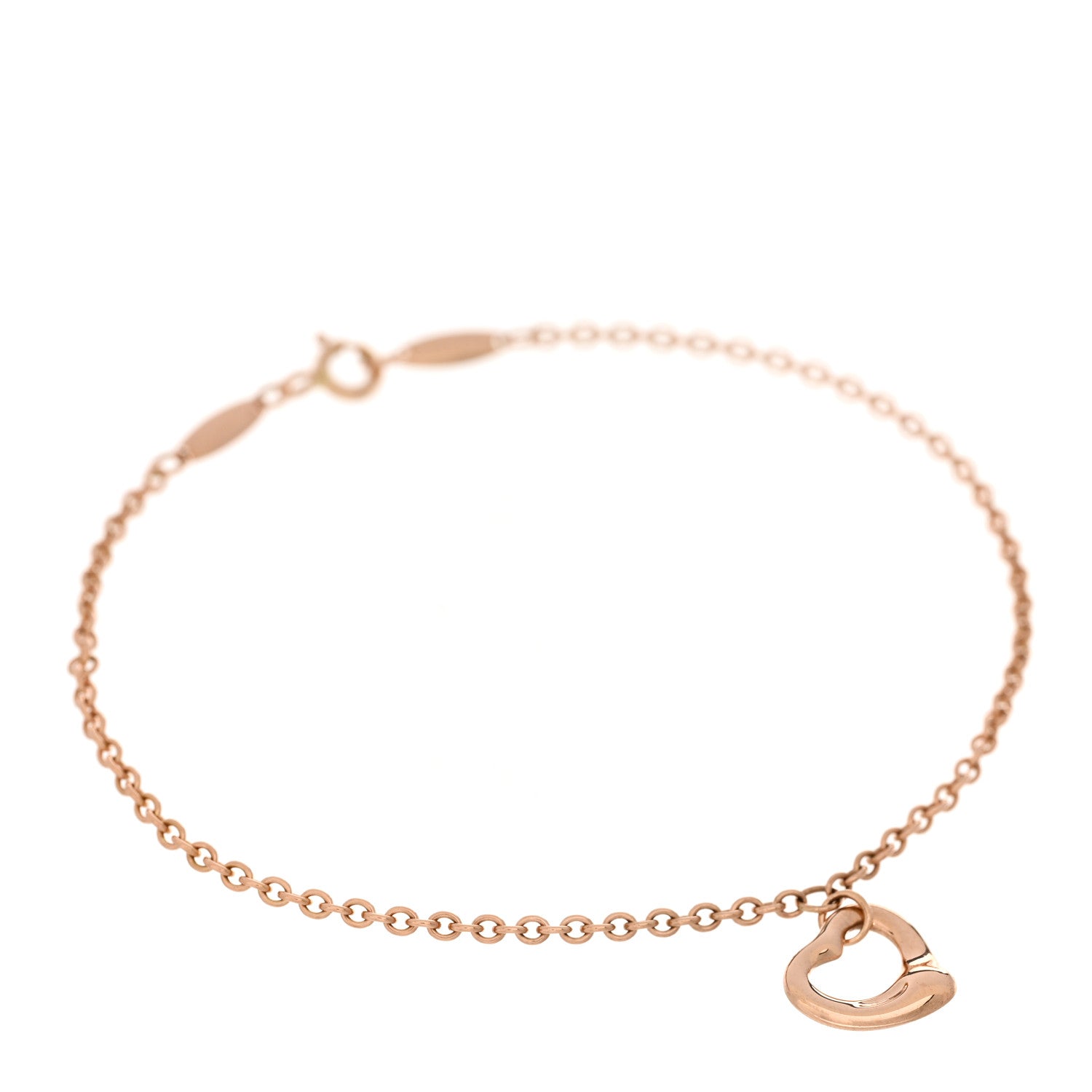 Tiffany 18K Rose Gold Elsa Peretti Open Heart Bracelet 1 of 3