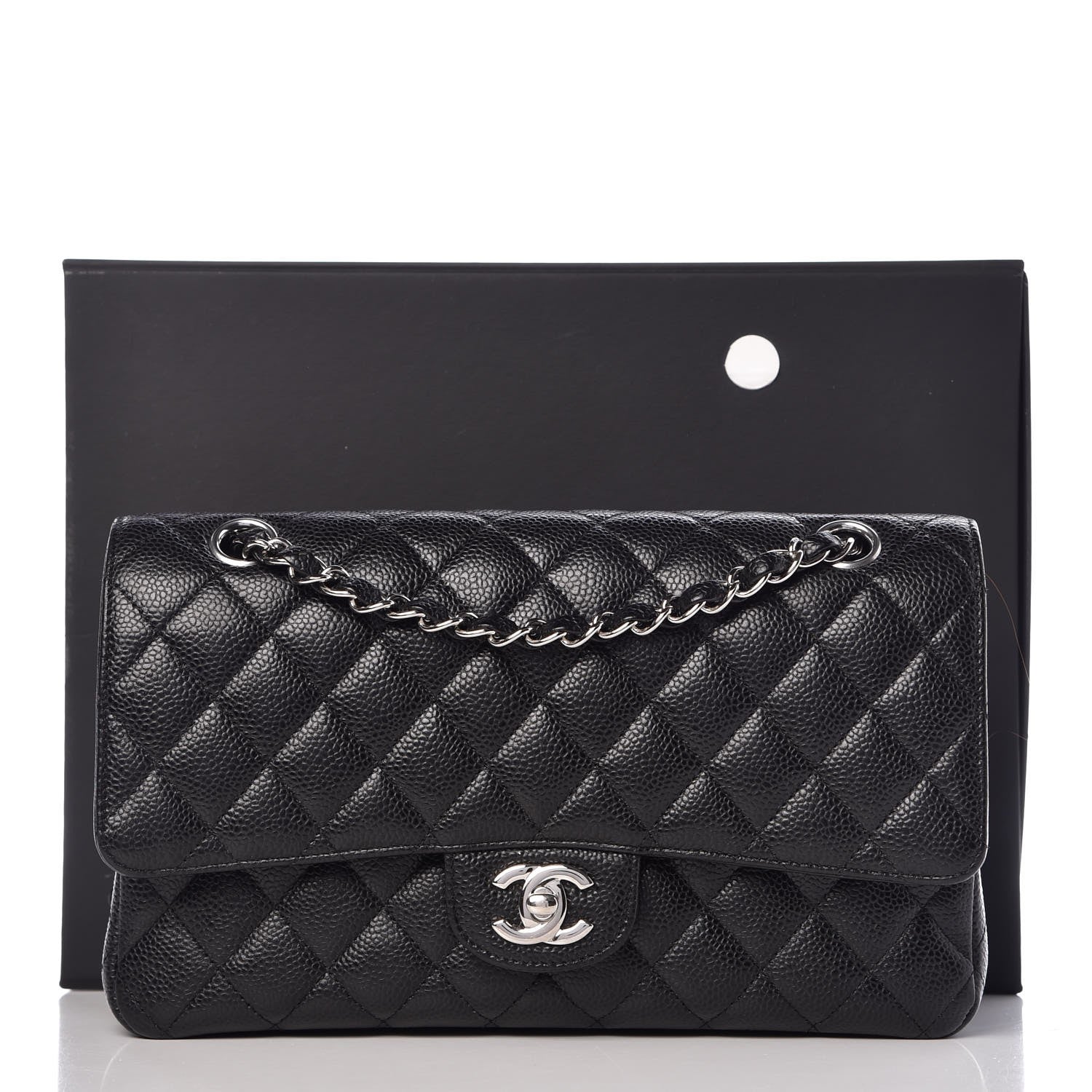 Chanel Caviar Quilted Medium Double Flap Black 9 of 9