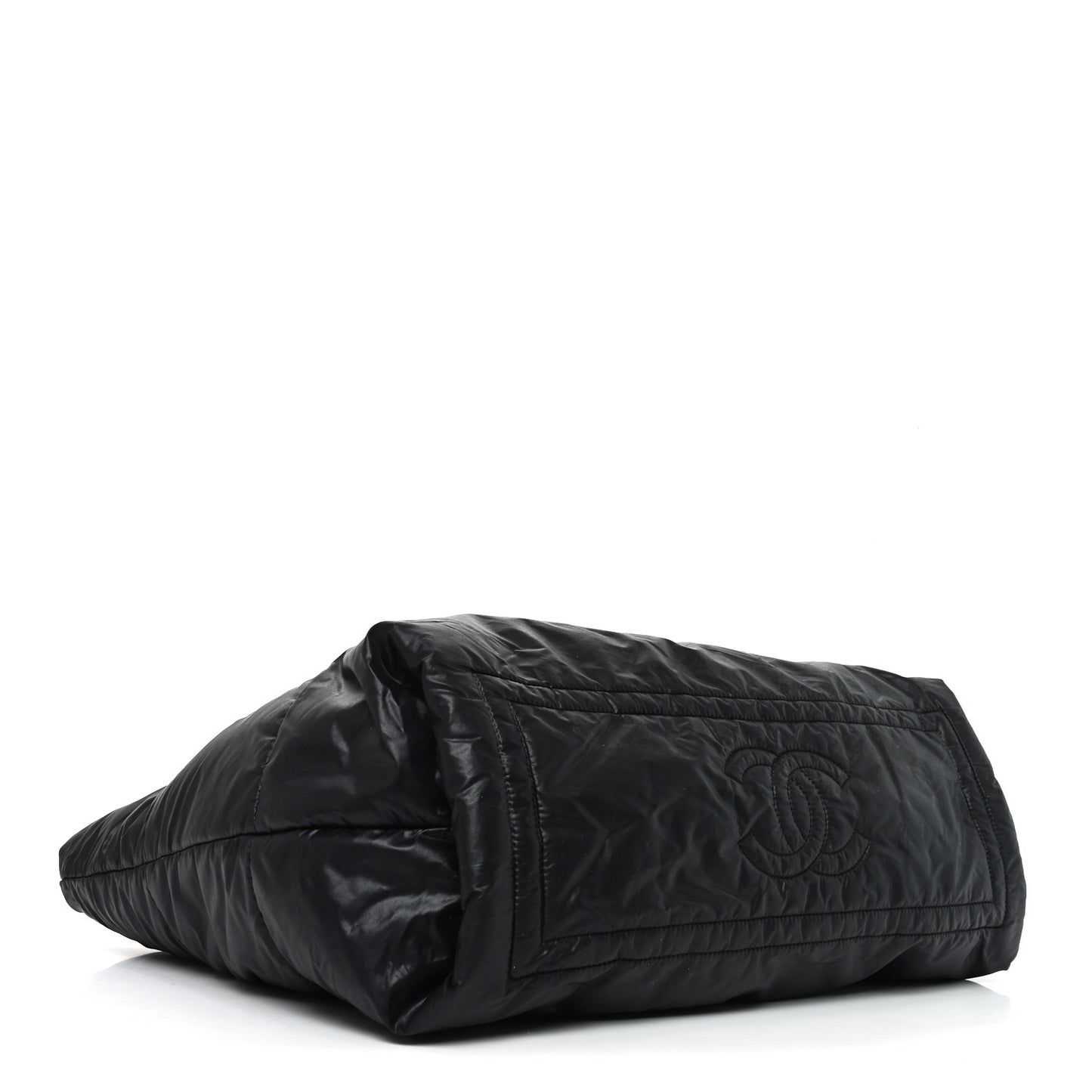 Lambskin Quilted Medium Coco Cocoon Reversible Tote Black