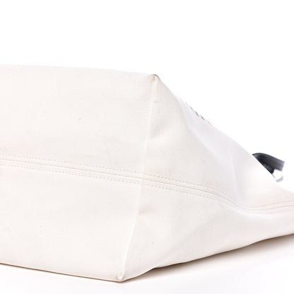 Versace Canvas Logo Tote Black White 7 of 17