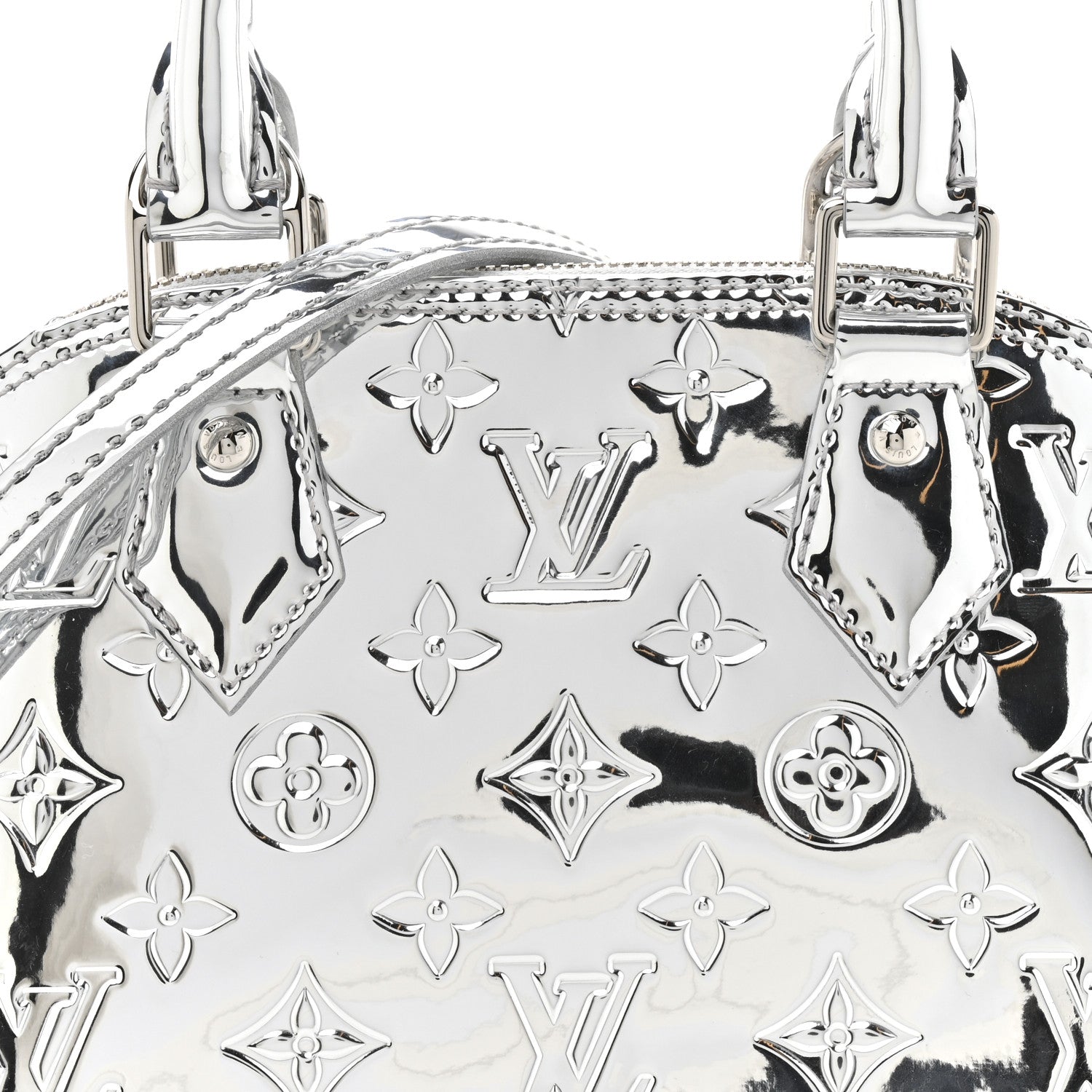 Louis Vuitton Monogram Miroir Alma BB Silver 7 of 9