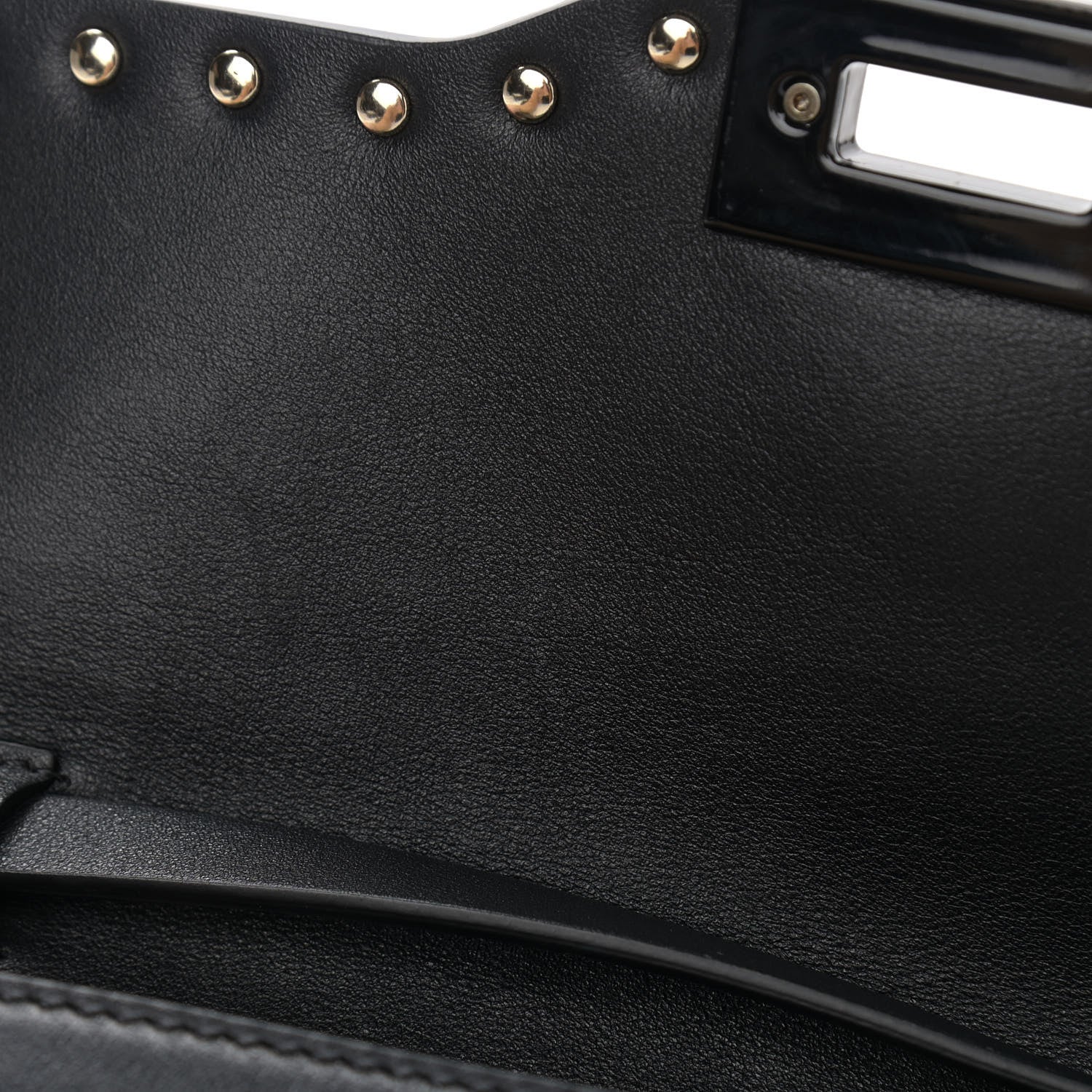 Valentino Garavani Vitello Monochrome Medium Rockstud Flip Lock Crossbody Bag Black 11 of 11