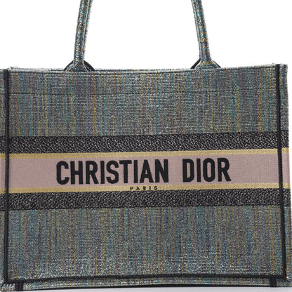 Christian Dior Metallic Toile Medium Middle East Rose Gold Book Tote 8 of 10