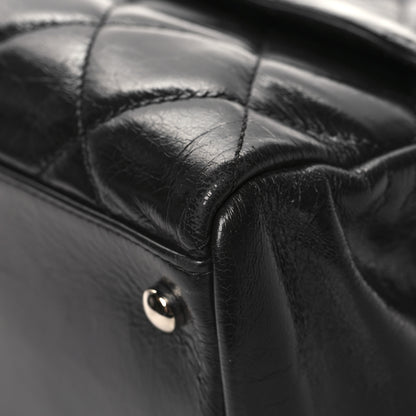 Chanel Glazed Calfskin Quilted Small CC Delivery Tote Black 11 of 11