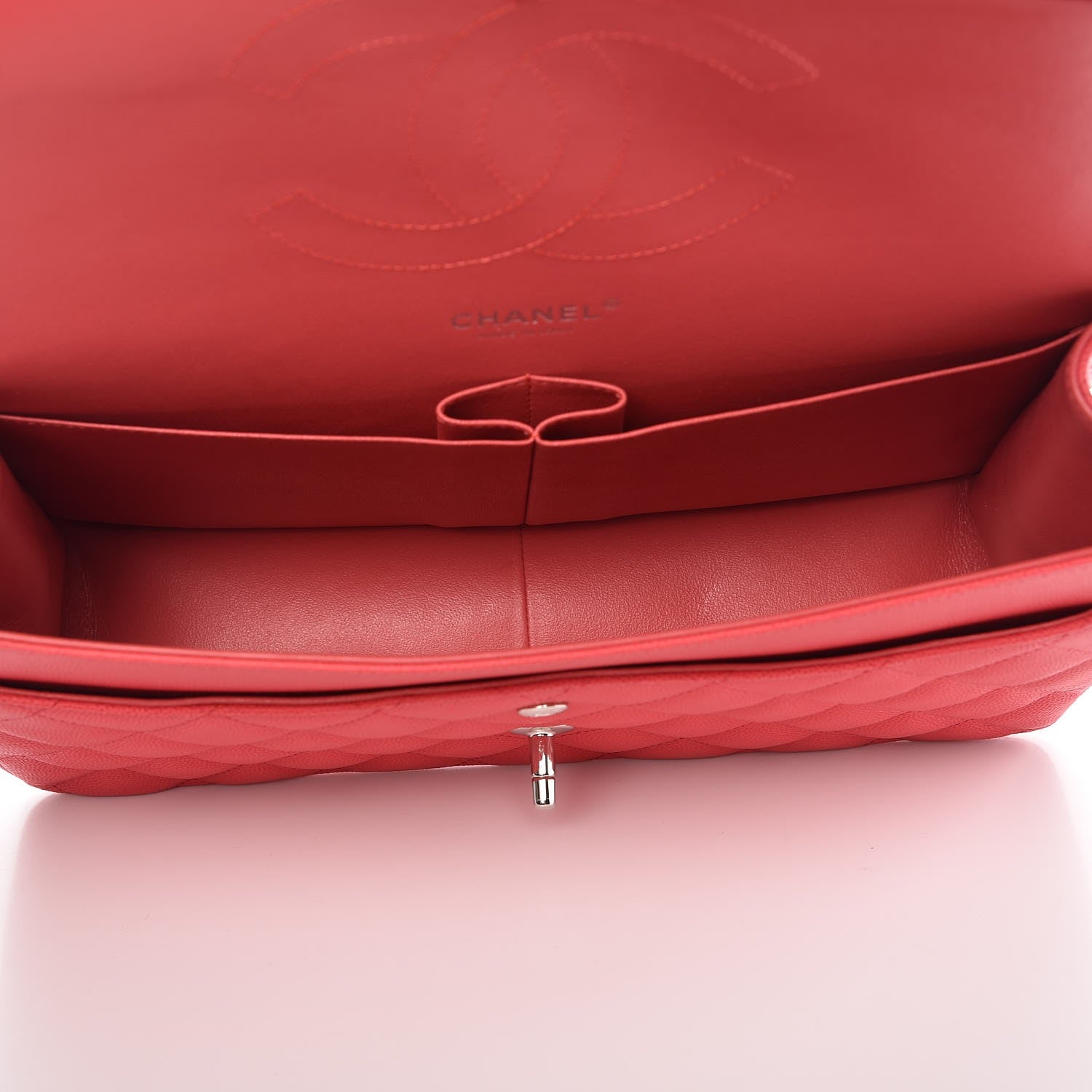 Chanel Caviar Quilted Jumbo Double Flap Dark Pink 6 of 8