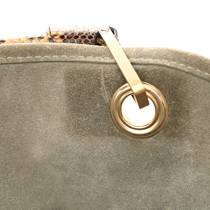 Louis Vuitton Suede Snakeskin Monogram Embossed Whisper PM Jade 11 of 13