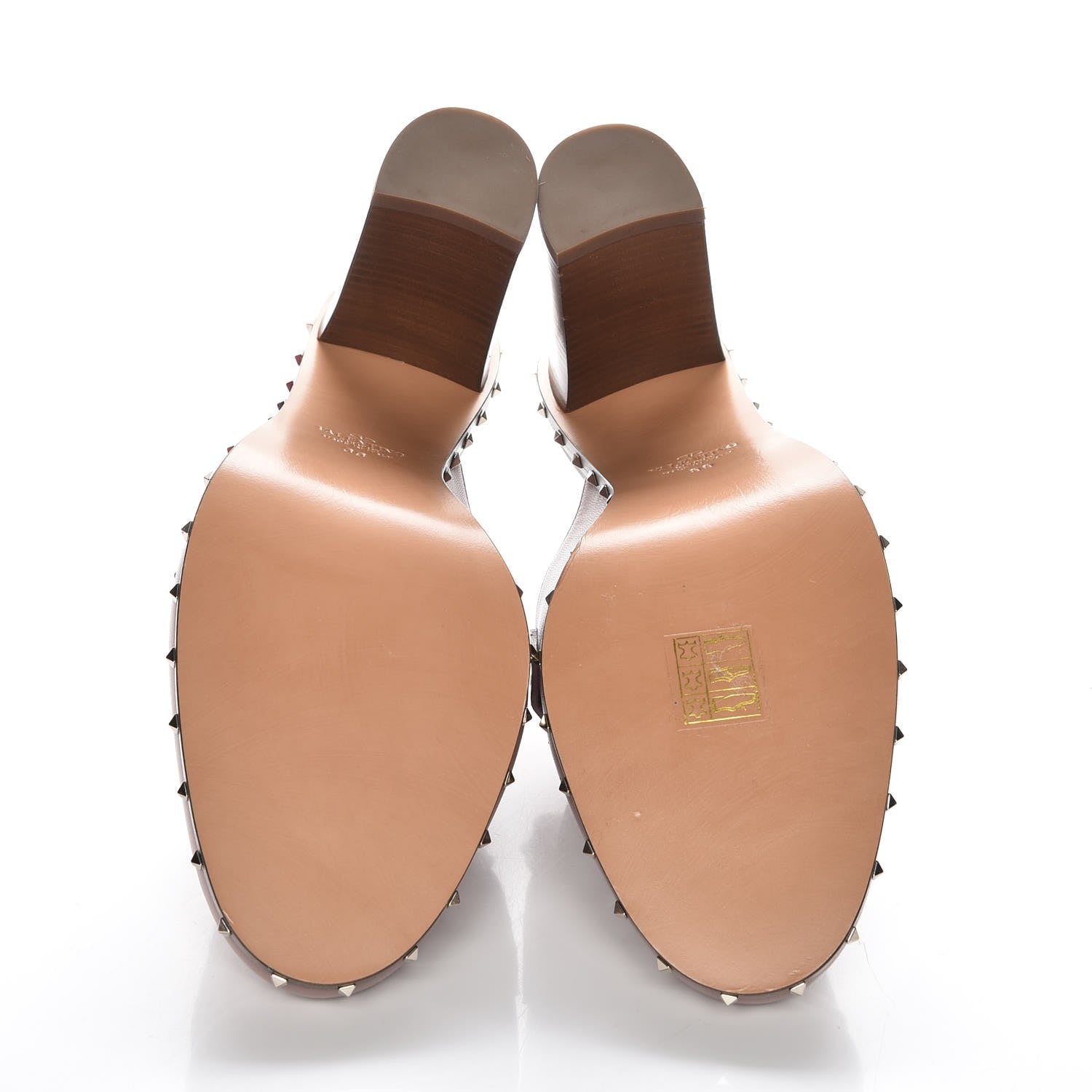 Valentino Garavani Nappa Soul Rockstud High Heel Mules 39 Lipstick 7 of 9
