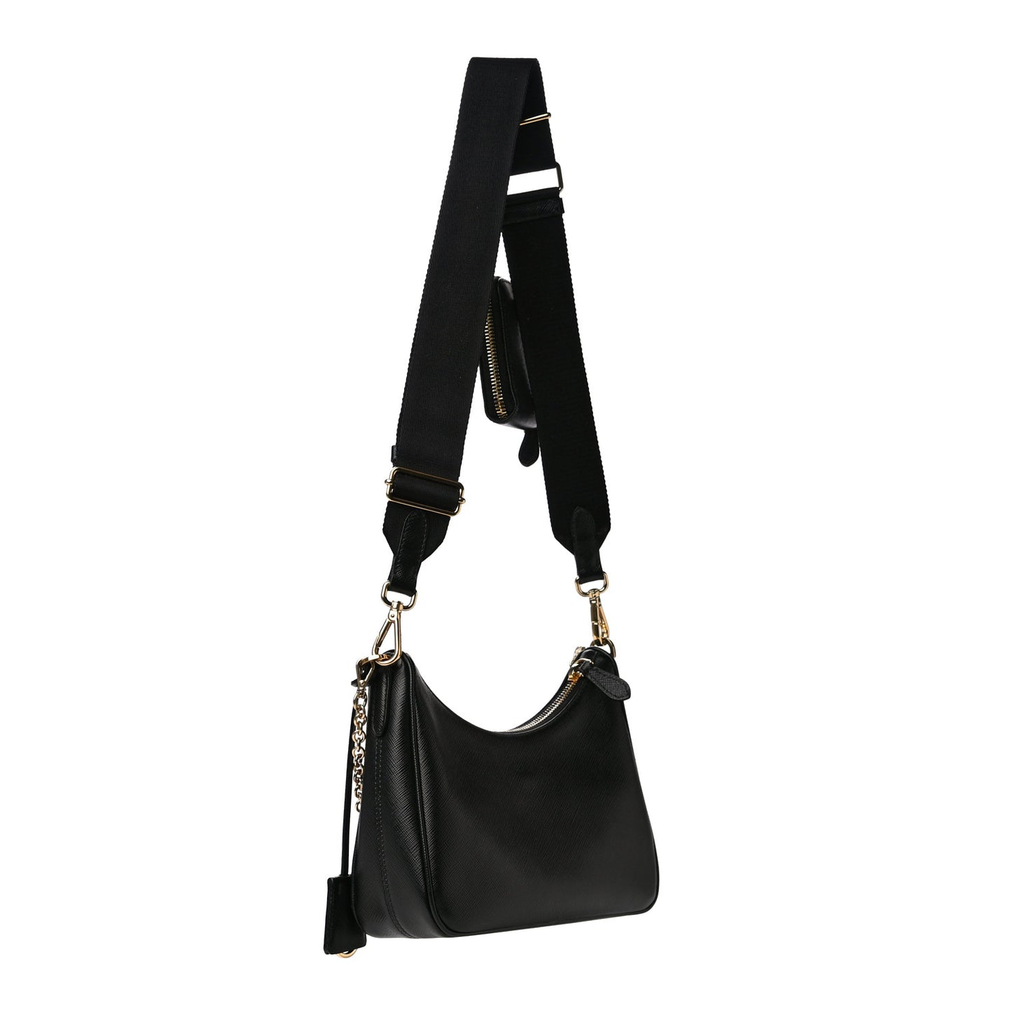 Saffiano Lux Re-Edition 2005 Shoulder Bag Black