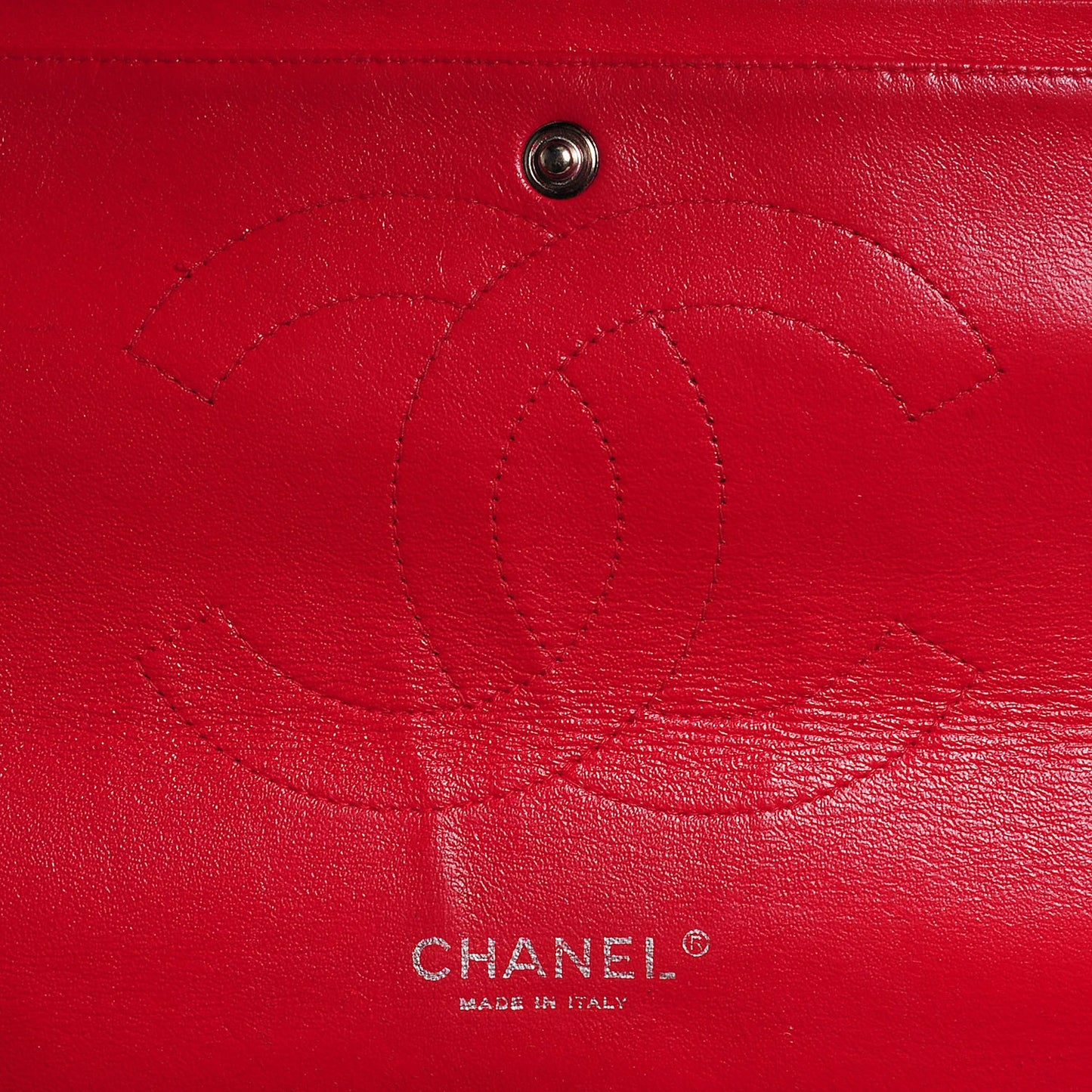 Patent Quilted Jumbo Double Flap Dark Red